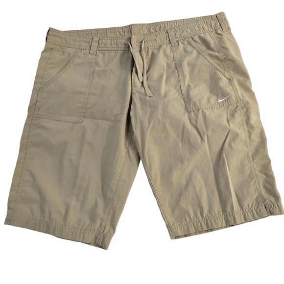 Nike XXL Mens Khaki Drawstring Golf Walking Casual Shorts - Picture 1 of 10